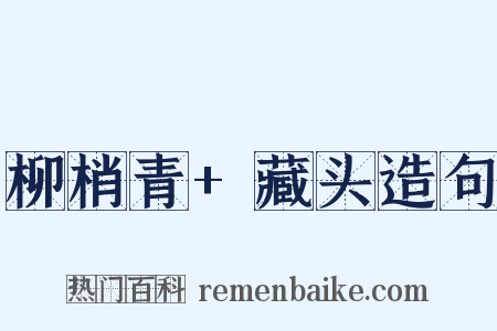 柳梢青+藏头造句是什么意思的图片